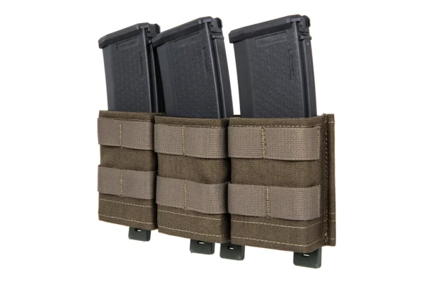 Triple open magazine pouch 7.62 mm Wosport Ranger Green
