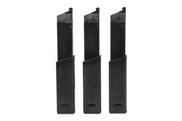Set of 3 Green Gas Krytac 60-ball magazines for Kriss Vector replicas Black