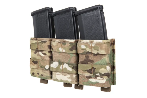 Triple open magazine pouch 7.62 mm Wosport bk