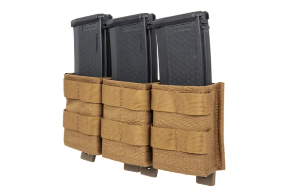 Triple open magazine pouch 7.62 mm Wosport Tan