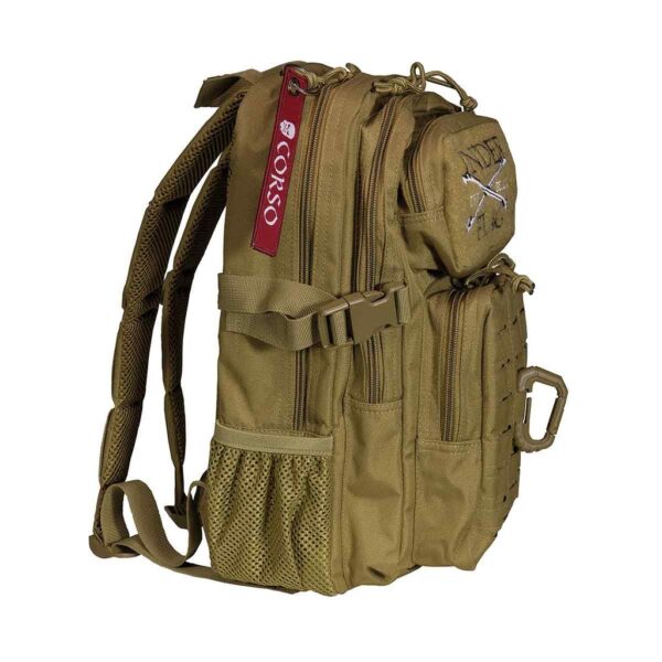 MOCHILA CORSO ROGUE MOLLE C/MOSQUETÃO 14L COYOTE