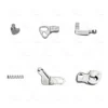 CTM Stainless Steel Hammer LUXURY Set and Fire Pin Lock for AAP - Silver