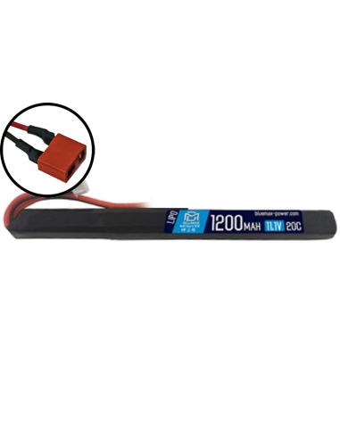 BLUEMAX LIPO BATTERY 11.1V 1200 mAh 20C SUPER SLIM STICK - T-PLUG/DEANS