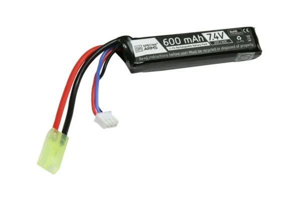 LiPo 7,4V 600mAh 20/40C Battery for PDW/HPA– Tamiya mini