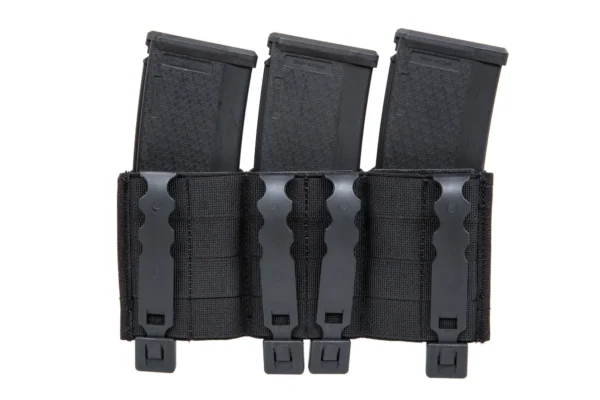Triple open magazine pouch 5.56mm Wosport bk