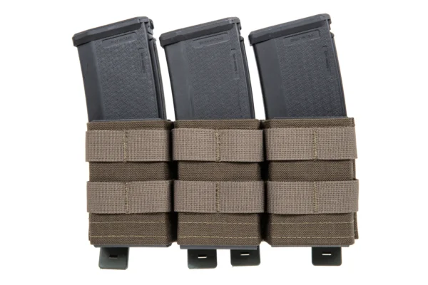 Triple open magazine pouch 5.56mm Wosport OD