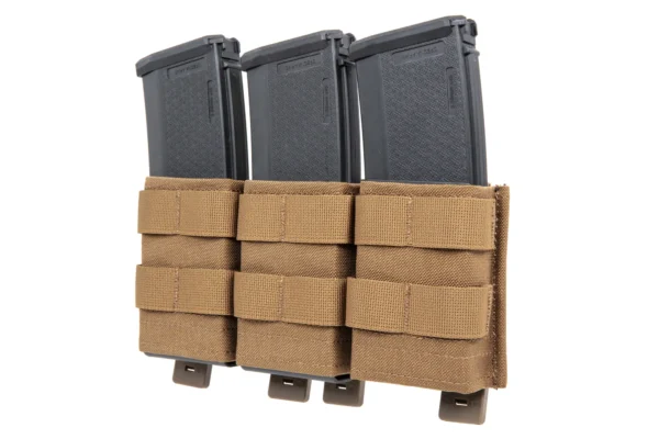 Triple open magazine pouch 5.56mm Wosport Coyote Brown
