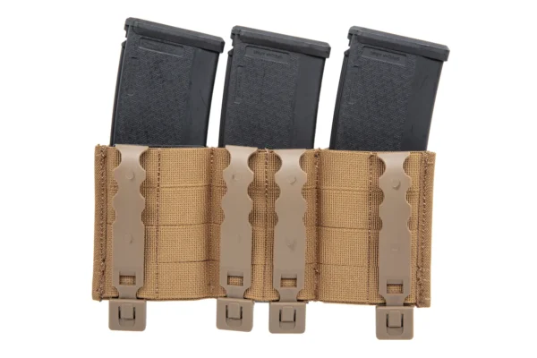 Triple open magazine pouch 5.56mm Wosport Coyote Brown