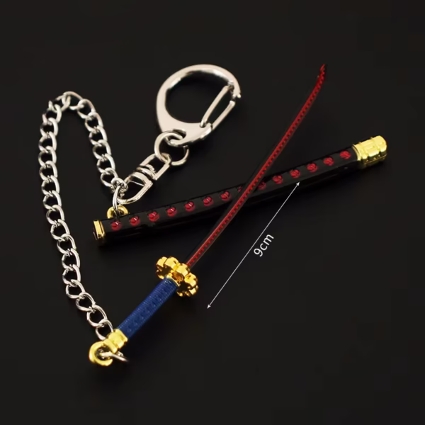 Porta Chaves One Piece KATANA  9cm Preto/vermelho