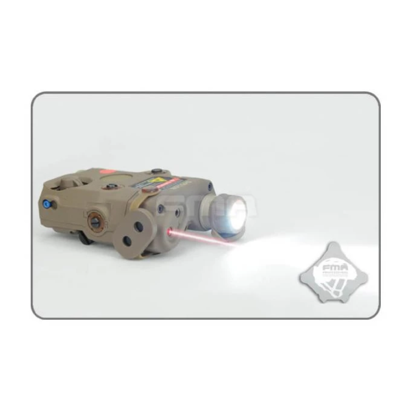 FMA AN/PEQ15 LA-5 Upgrade Version (LED Flashlight, Red / IR Laser) - TAN