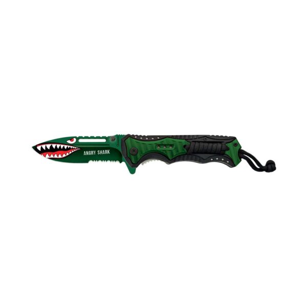 FACA ALBAINOX ANGRY SHARK VERDE