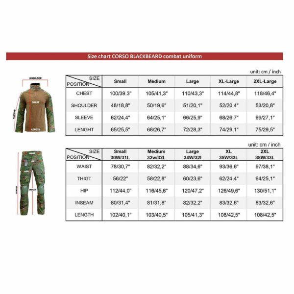 CAMISOLA COMBATE CORSO BLACKBEARD MULTICAM - Tam L