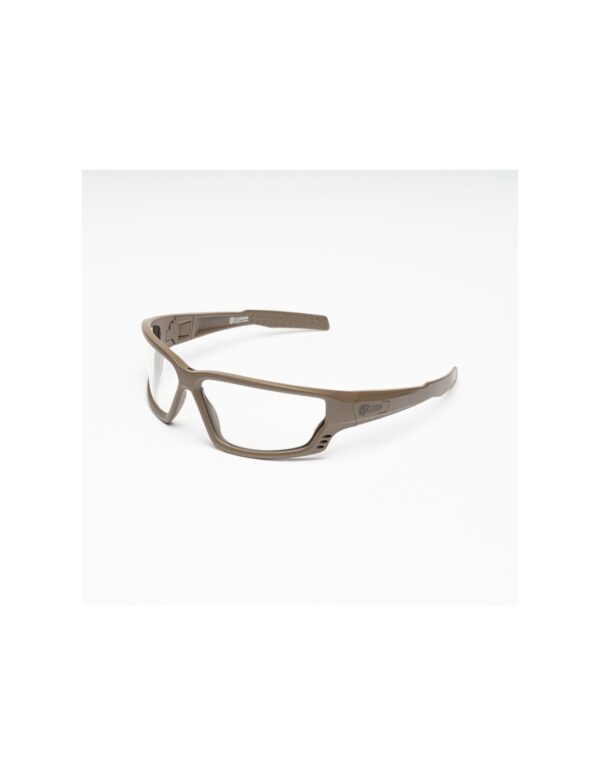 CONQUER EYEWEAR ZYPHER - TAN FRAME/CLEAR LENSES