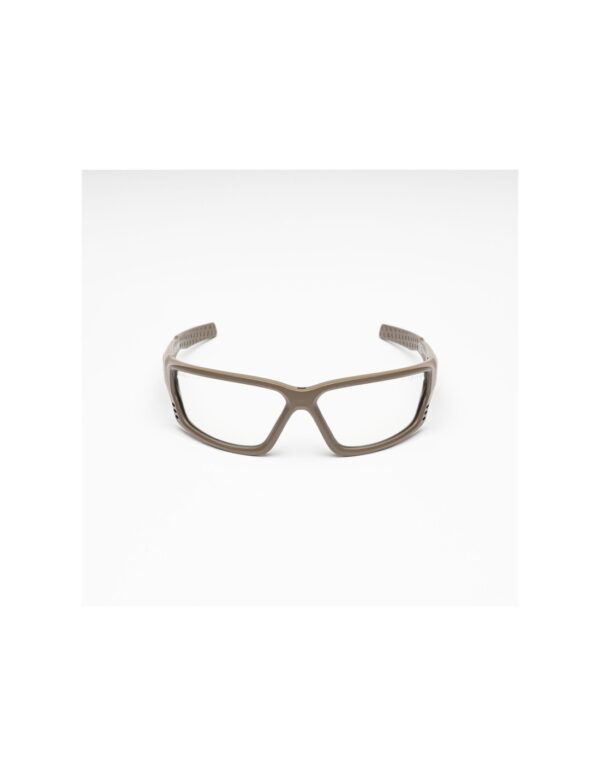 CONQUER EYEWEAR ZYPHER - TAN FRAME/CLEAR LENSES