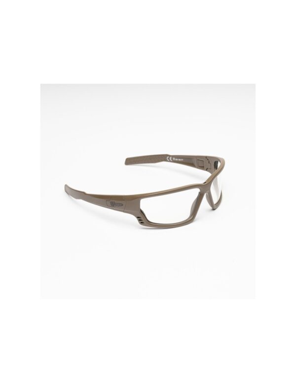 CONQUER EYEWEAR ZYPHER - TAN FRAME/CLEAR LENSES