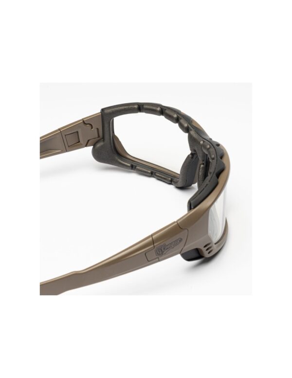 CONQUER EYEWEAR ZYPHER - TAN FRAME/CLEAR LENSES