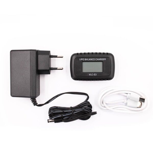CARREGADOR BATERIA BALENCEADOR VLC PRO C/DISPLAY VLC-E3 LIPO 7.4V/11.1V USB-C